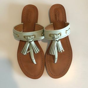 Coach Womens Sandals Mint 7.5